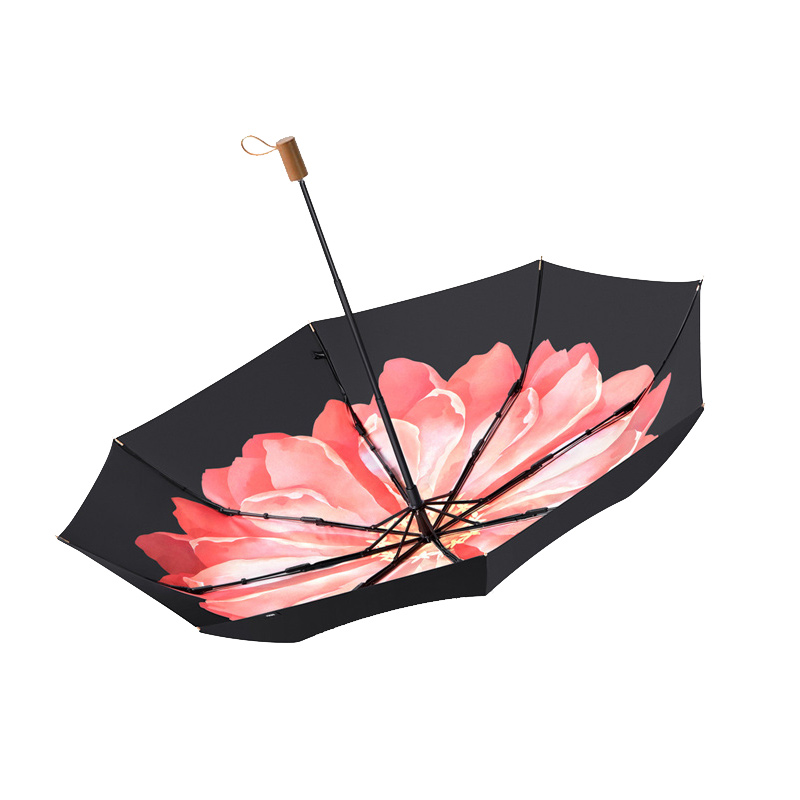 蕉下（BENE UNDER）双层小黑伞系列三折伞系列桃捻JCC24-0825