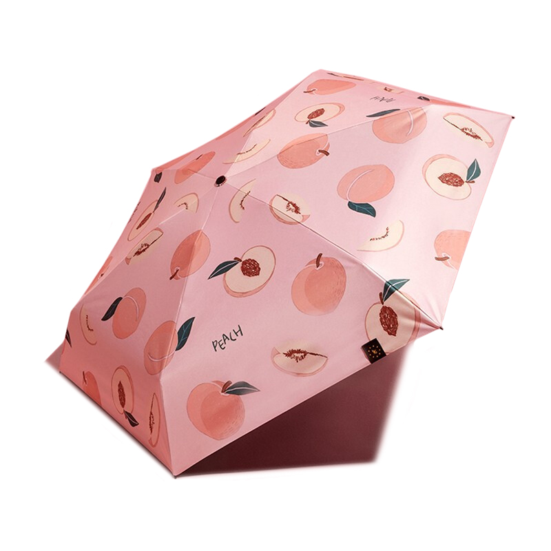 【特价】蕉下 太阳伞防紫外线雨伞防晒伞折叠晴雨伞遮阳伞果趣系列47cm*6骨 初桃